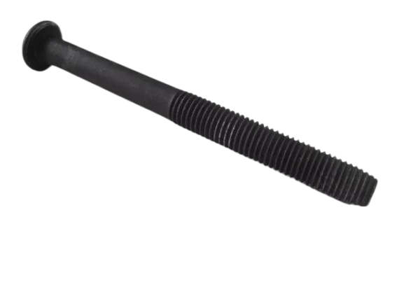 Refurne Replacement Arm Bolts for Herman Miller Aeron Chair—single black metal bolt with a round head and screw threads, perfect for chair repair, shown isolated on a transparent background.