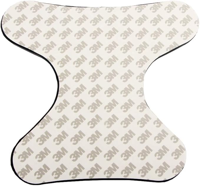 The Refurne PostureFit Replacement Pad (New Foam Pad) for Herman Miller Aeron Classic Chair features an irregular, wavy shape designed for lumbar support and is covered with a repeating gray 3M logo on a white background.