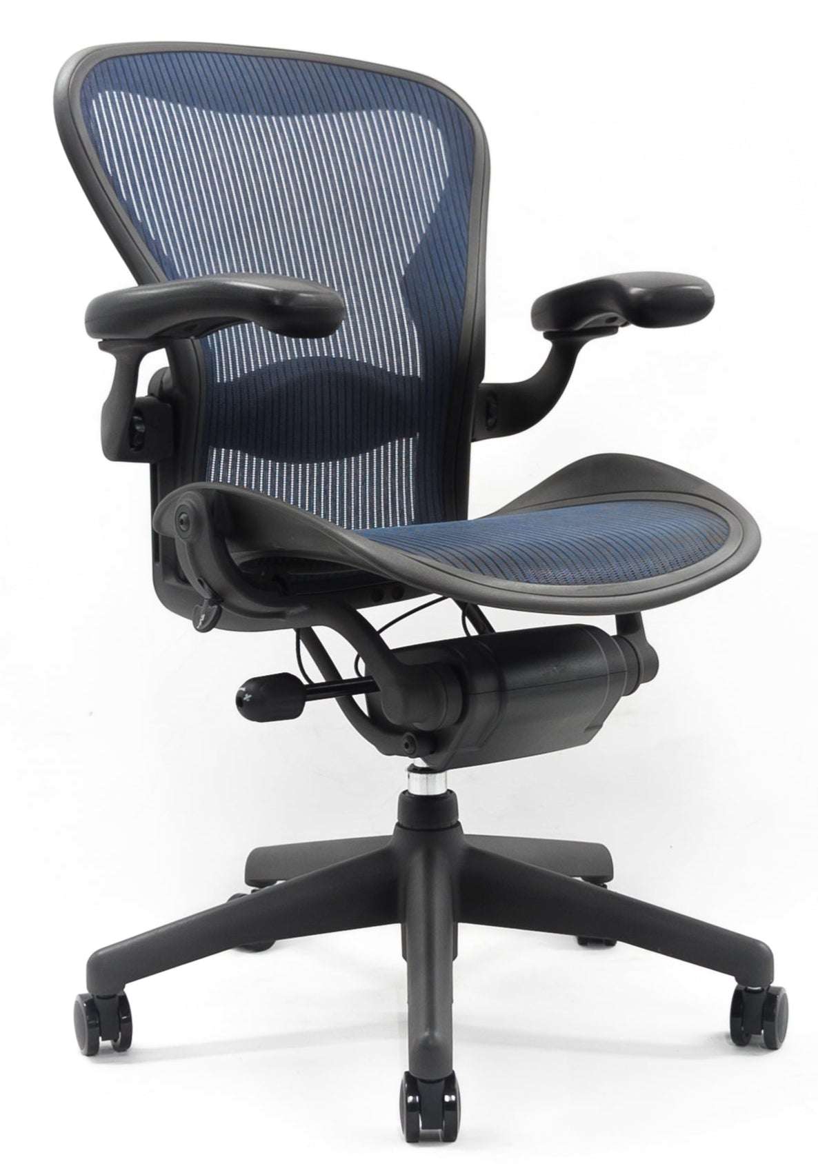 Herman Miller Aeron Chair Size B – Fully Loaded with Lumbar Support (Blue Mesh)