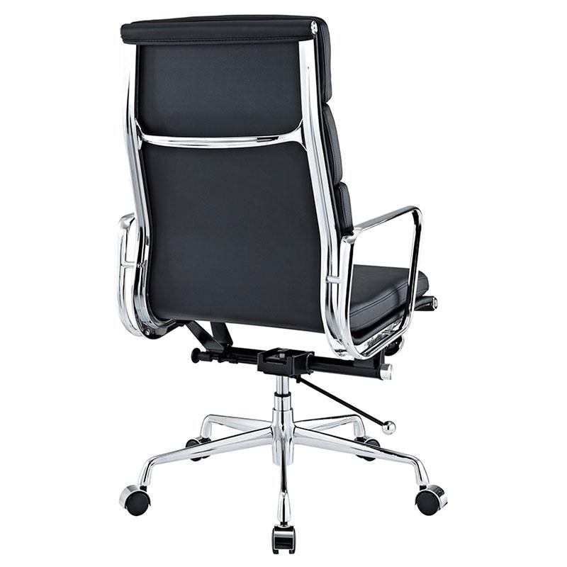 Vitra Eames Style EA219 Soft Pad Office Chair High-Back – Black Italian Leather - Brand New