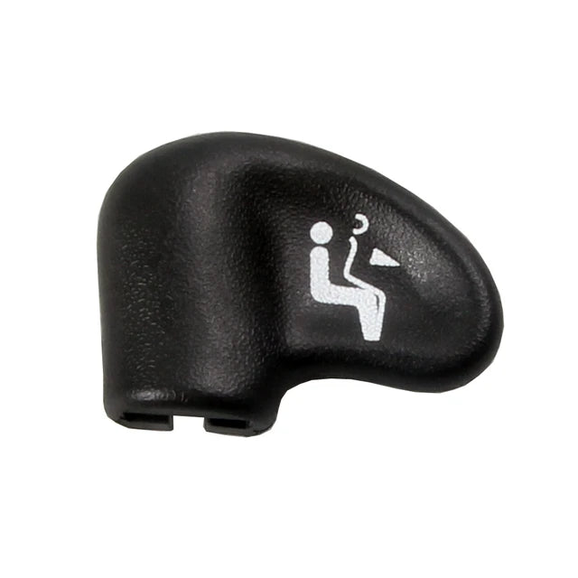 Black plastic car seat recline lever with a white reclining icon and adjustment arrow, compatible with Refurne Forward & Rear Tilt Cables for Herman Miller Classic Aeron (Size A, B & C).