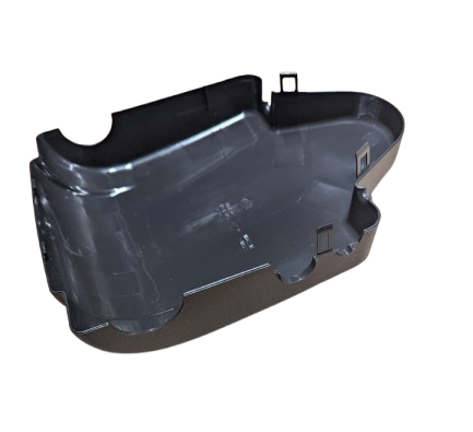 The Refurne Mechanism Cover for Herman Miller Classic Aeron Chair - Top & Bottom is a black, plastic OEM replacement designed to protect and fit your chair’s mechanism.