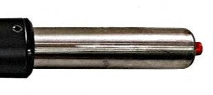 A close-up of a Refurne Vitra Eames Replacement Gas Lift Cylinder, highlighting the sleek metal barrel and red tip, reminiscent of the iconic finish on genuine Vitra Eames chairs.