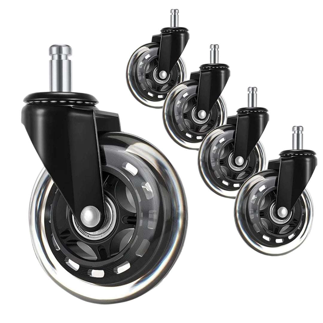 Herman Miller Rollerblade Wheels – Set of 5 – 3-Inch – Smooth Silent Gliding – Universal Fit