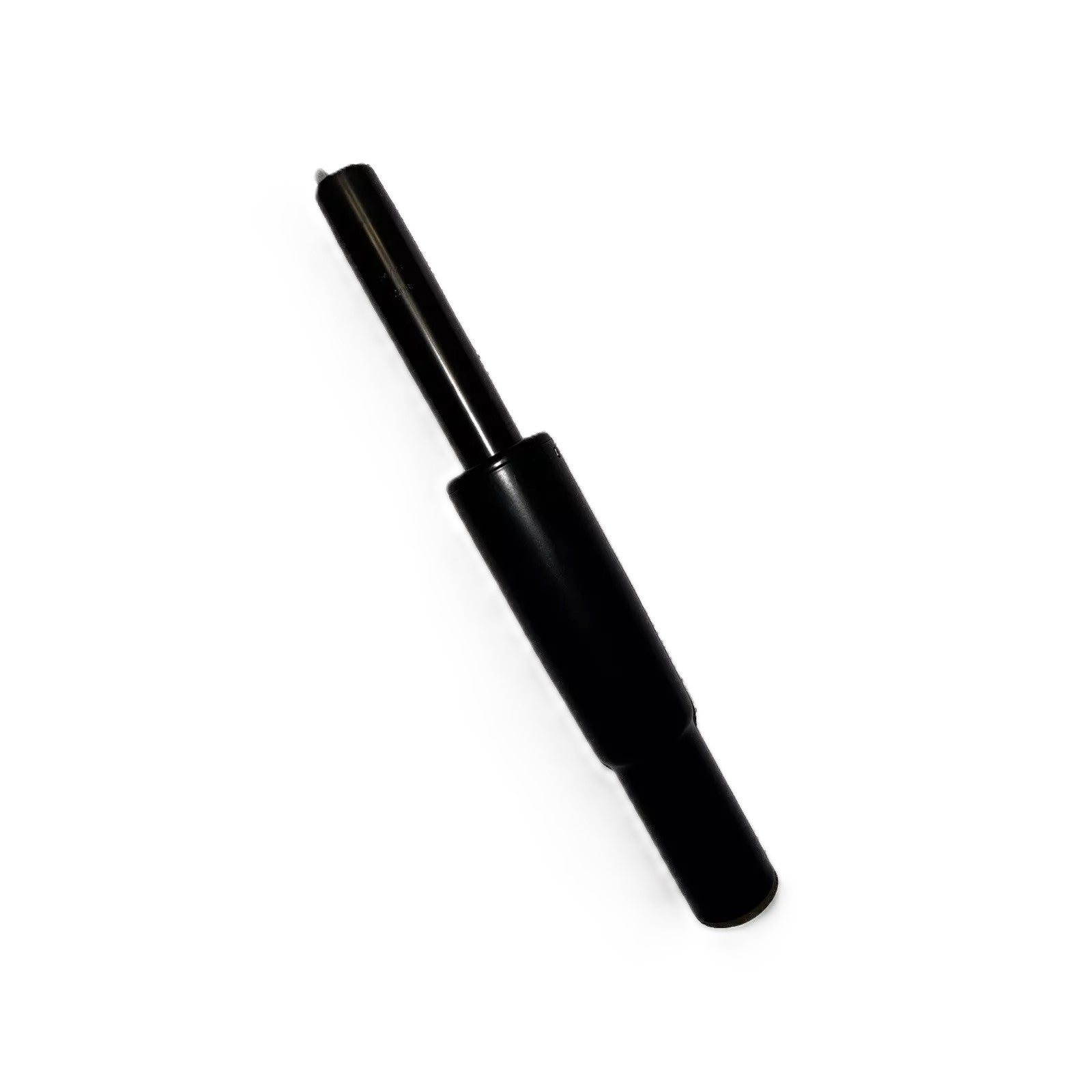 The Refurne Side-Activated Gas Lift Cylinder for Steelcase Leap Chair V2 is a black, cylindrical chair height adjustment part, shown against a white background.