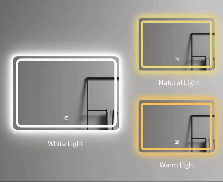 Smart LED Bathroom Mirror – Rectangular Styles | Defogging | Adjustable LED Lighting | Frameless