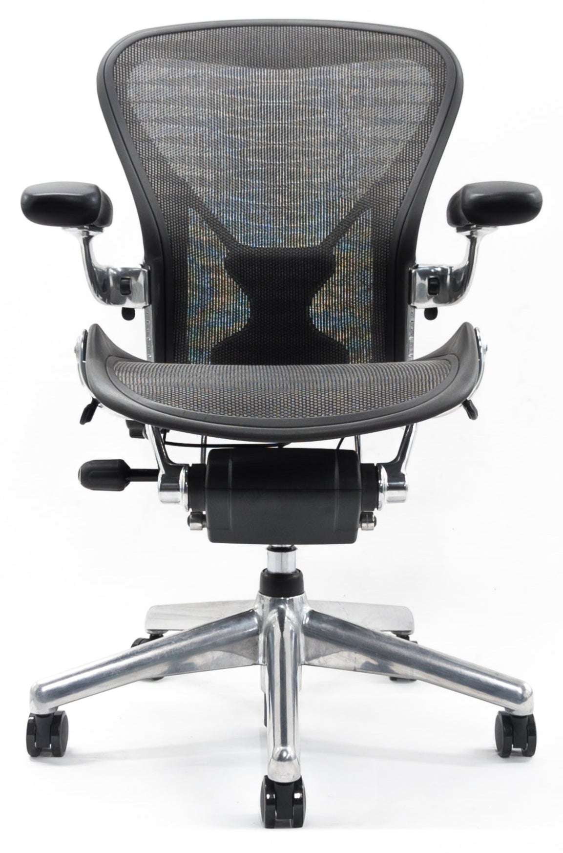 Herman Miller Aeron Posturefit Chrome Office Chair - Size B - FULLY LOADED