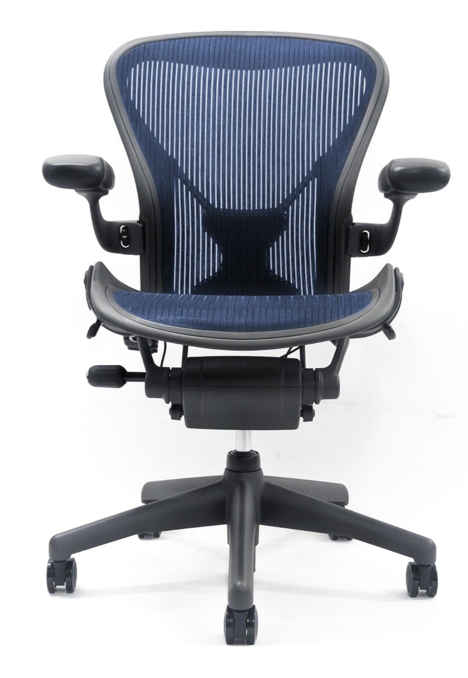 Herman Miller Aeron Chair Size B – Fully Loaded with Posturefit Support (Blue Mesh)