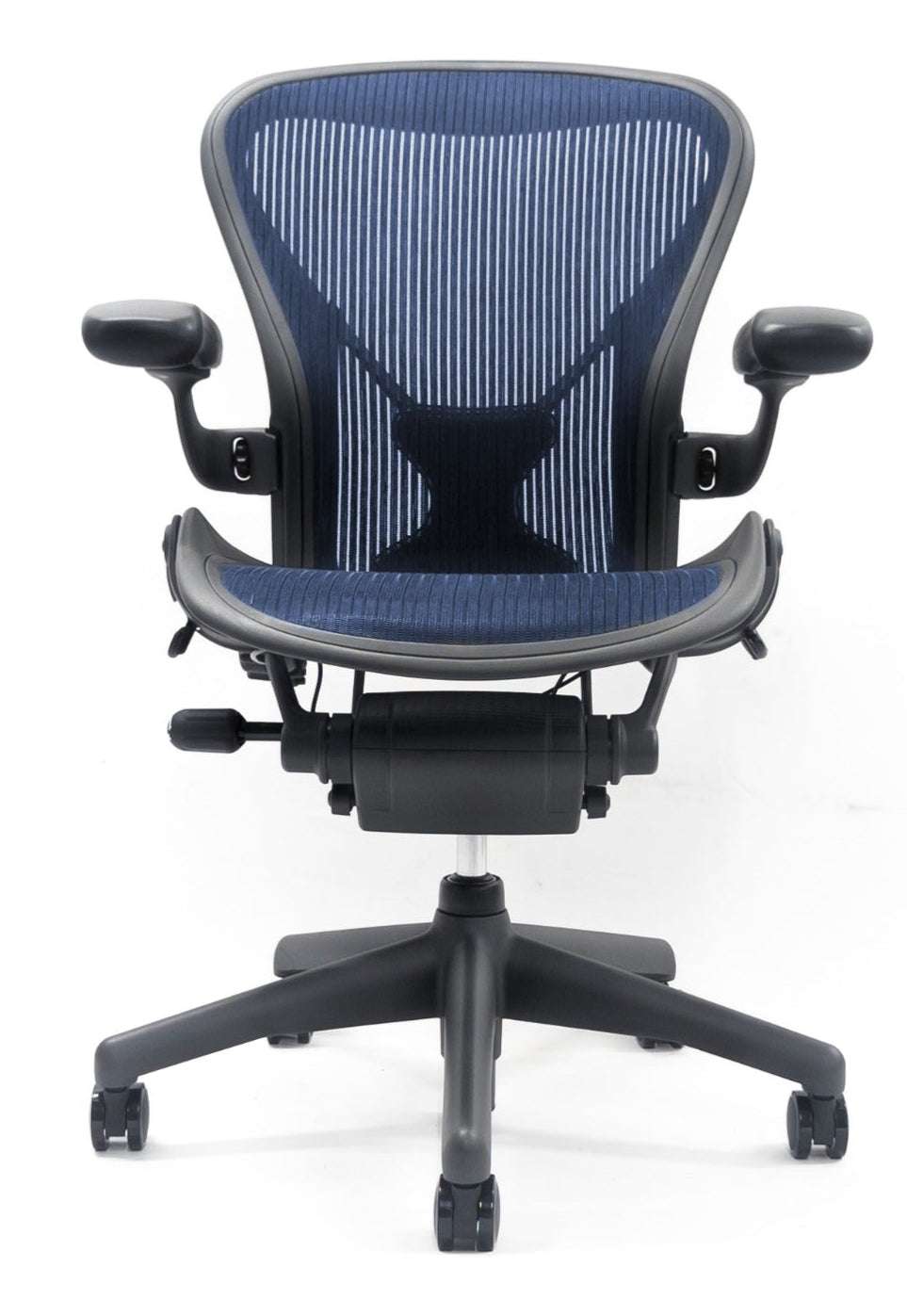 Herman Miller Aeron Chair Size B – Fully Loaded with Posturefit Support (Blue Mesh)