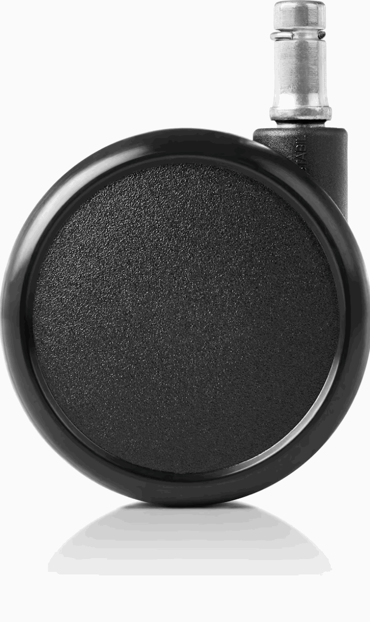 Herman Miller Hard Floor Casters – Set of 5 – 60mm – Standard Pin – Black