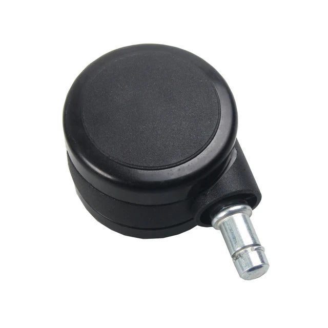 Refurne Herman Miller Hard Floor Casters, set of 5 (60mm, standard pin, black), shown on a white background—ideal for upgrading or replacing office chair wheels.