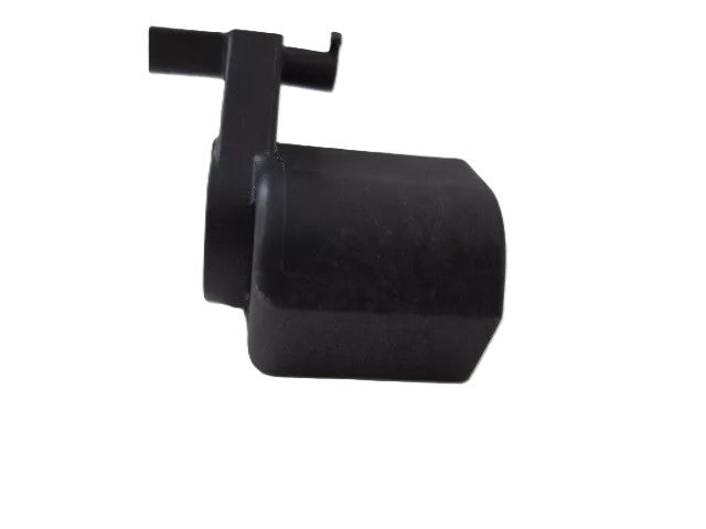 The Refurne Forward Tilt Cam for Classic Herman Miller Aeron Chair (MK1 & MK2) is a black plastic part with a rectangular body and perpendicular arm, shown on a white background. Perfect as an Aeron chair replacement component.