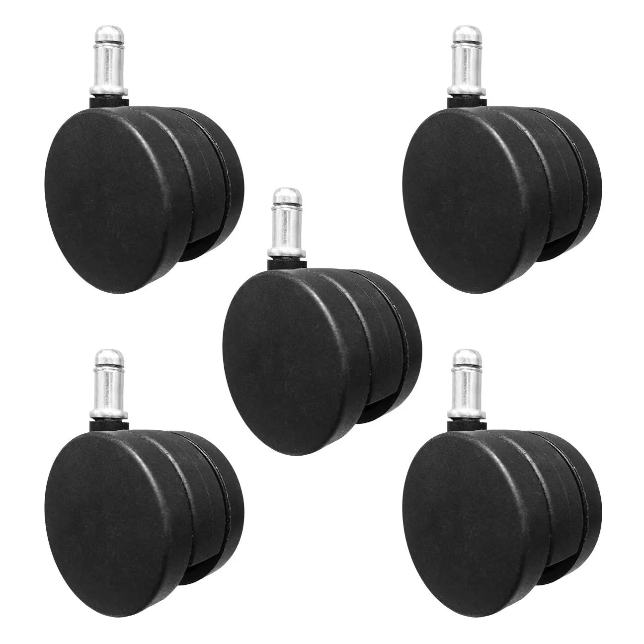 Herman Miller Hard Floor Casters – Set of 5 – 60mm – Standard Pin – Black