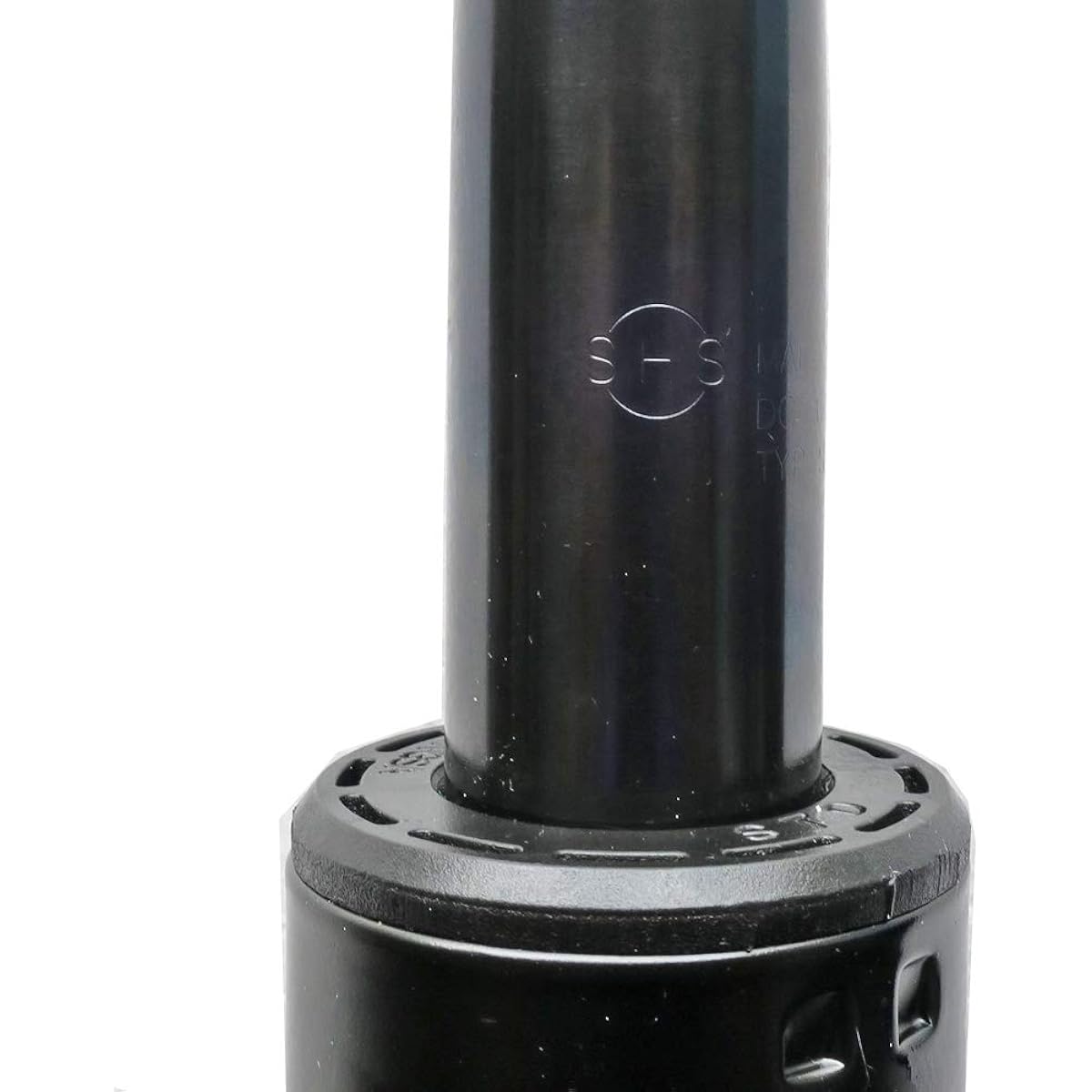 A close-up of the Refurne Gas Lift Cylinder for Herman Miller Mirra 1 & other office chairs (cable side activated), showing its black cylindrical metal body with embossed markings.